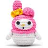 imageThe Woobles Hello Kitty Crochet Kit  Beginners Wooble Crochet Animal Kit Crafts with Easy Peasy Yarn as seen on Shark Tank  with StepbyStep Video Tutorials KeroppiMy Melody