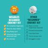 imageThe Woobles Minecraft Crochet Kit  Beginner Crochet Kit for Adults ampamp Kids Easy Knitting Kit with Woobles Yarn DIY Crafts Crochet Animals Minecraft Toys Gift for Gamers ampamp Crafters BeeBee