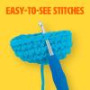 imageWoobles Easy Peasy Yarn for Beginners with EasytoSee Stitches  Crochet ampamp Knitting Yarn  Worsted Medium 4  CottonNylon BlendEat  Pink  Be Merry