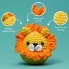 imageWoobles Easy Peasy Yarn for Beginners with EasytoSee Stitches  Crochet ampamp Knitting Yarn  Worsted Medium 4  CottonNylon BlendOrange You Glad