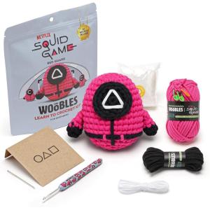 imageThe Woobles Beginners Crochet Kit with Easy Peasy Yarn as seen on Shark Tank  with StepbyStep Video Tutorials  Squid Game Front ManRed Guard