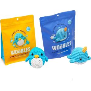 imageThe Woobles Beginners Crochet Kit with Easy Peasy Yarn as seen on Shark Tank Bundle  with StepbyStep Video Tutorials  Bjrn The Narwhal and Pierre The Penguin
