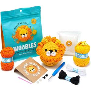 imageThe Woobles Crochet Kit for Beginners  Easy Arts and Crafts Knitting ampamp Crochet Animals Kit As Seen On Shark Tank  Sebastian The LionSebastian The Lion