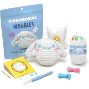 imageThe Woobles Hello Kitty Crochet Kit  Beginners Wooble Crochet Animal Kit Crafts with Easy Peasy Yarn as seen on Shark Tank  with StepbyStep Video Tutorials KeroppiCinnamoroll