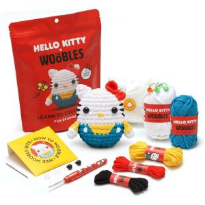 imageThe Woobles Hello Kitty Crochet Kit  Beginners Wooble Crochet Animal Kit Crafts with Easy Peasy Yarn as seen on Shark Tank  with StepbyStep Video Tutorials KeroppiHello Kitty