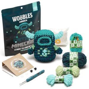 imageThe Woobles Minecraft Crochet Kit  Beginner Crochet Kit for Adults ampamp Kids Easy Knitting Kit with Woobles Yarn DIY Crafts Crochet Animals Minecraft Toys Gift for Gamers ampamp Crafters BeeWarden