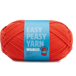 imageWoobles Easy Peasy Yarn for Beginners with EasytoSee Stitches  Crochet ampamp Knitting Yarn  Worsted Medium 4  CottonNylon BlendLets Ketchup Soon